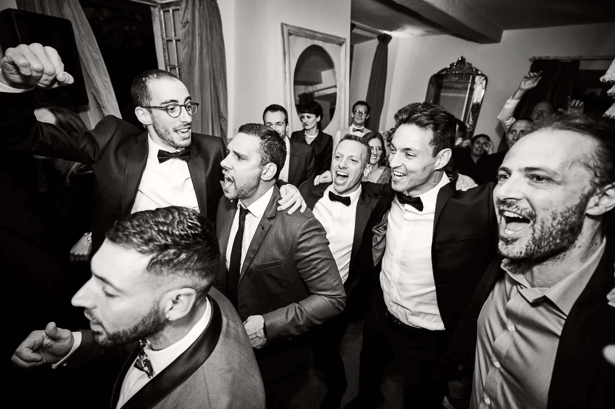 soirée mariage provence noir et blanc