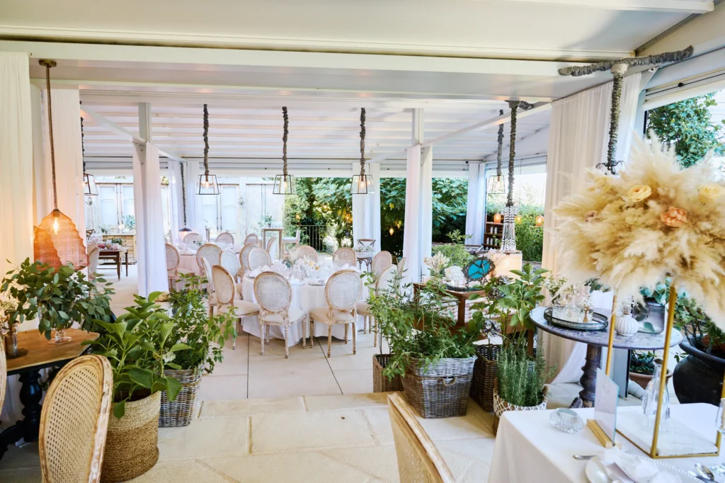 salle de reception d'un mariage sur la cote d'azur